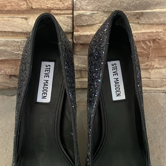 NEW steve madden atlantic blue glitter heels - Picture 4 of 7